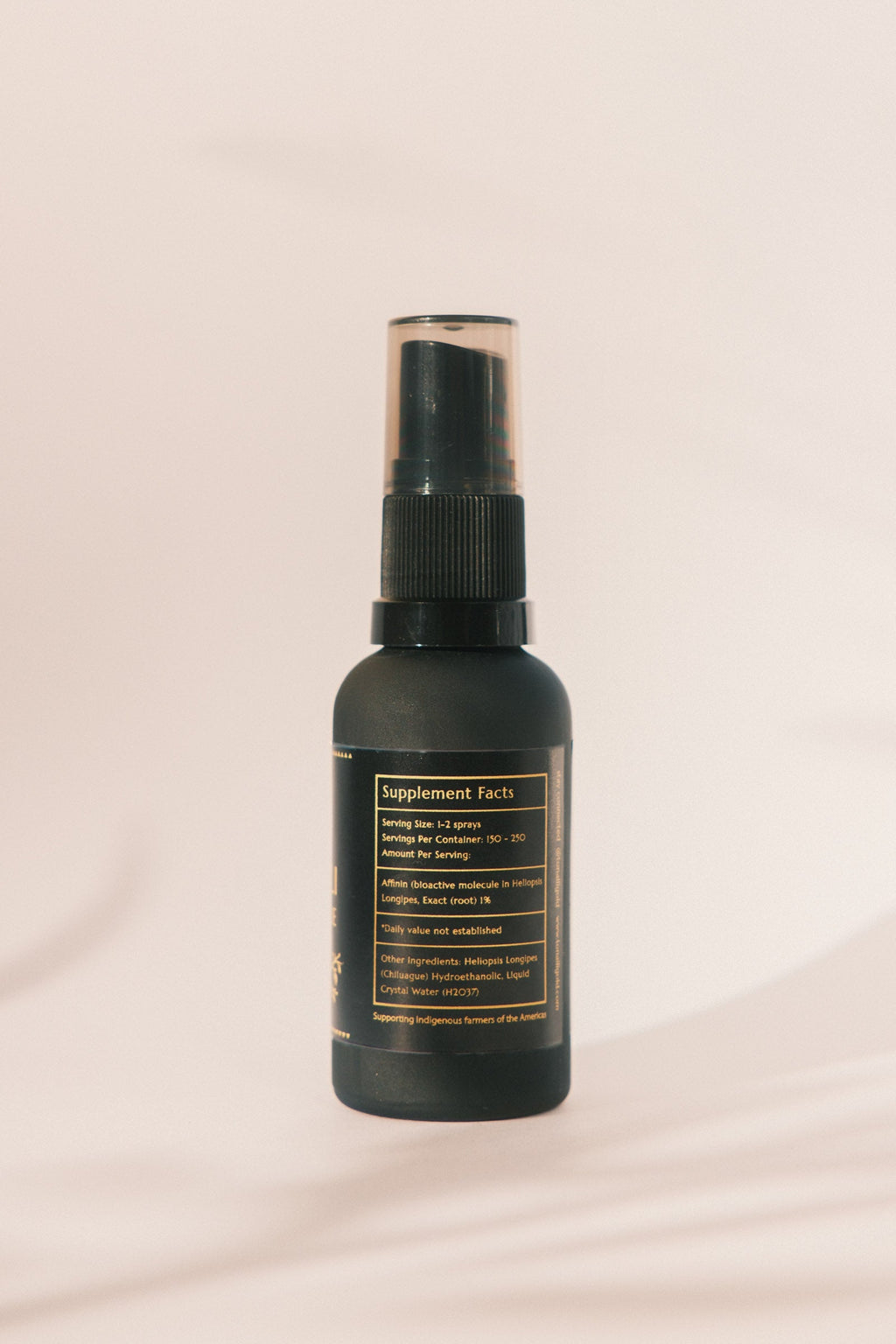 Tonalli Chilcuague Golden Root supplement facts and ingredients panel